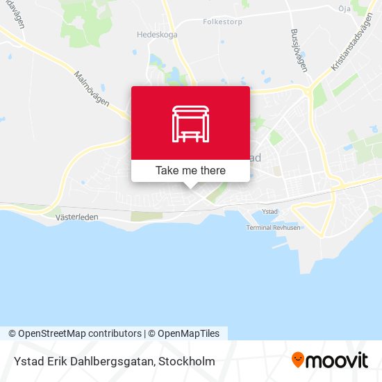 Ystad Erik Dahlbergsgatan map