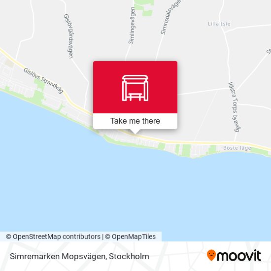Simremarken Mopsvägen map