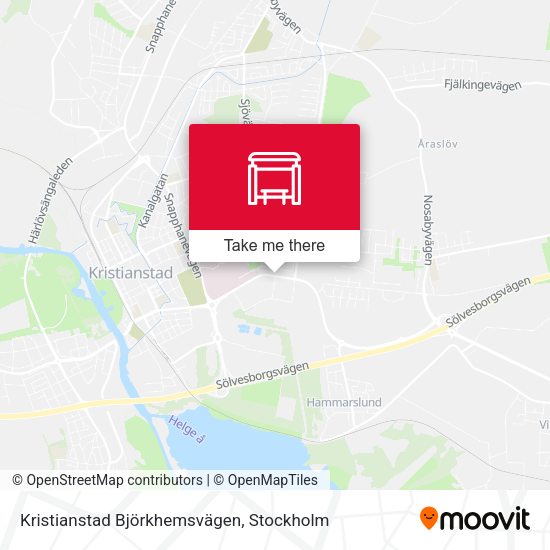 Kristianstad Björkhemsvägen map