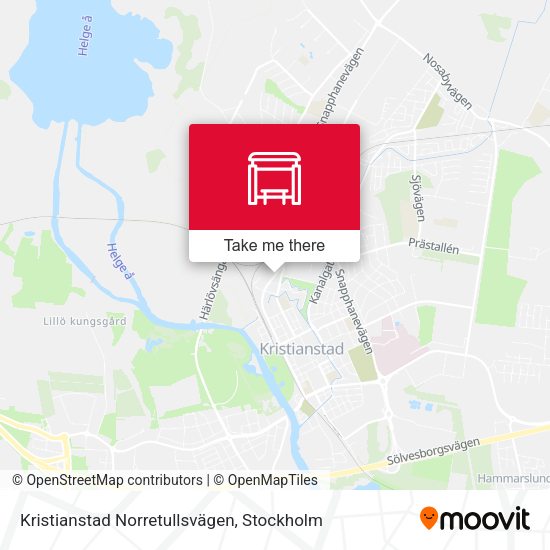 Kristianstad Norretullsvägen map