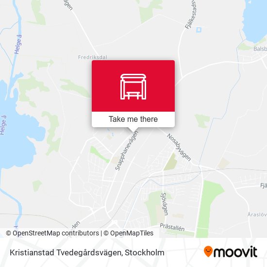 Kristianstad Tvedegårdsvägen map