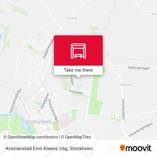 Kristianstad Emil Kleens Väg map