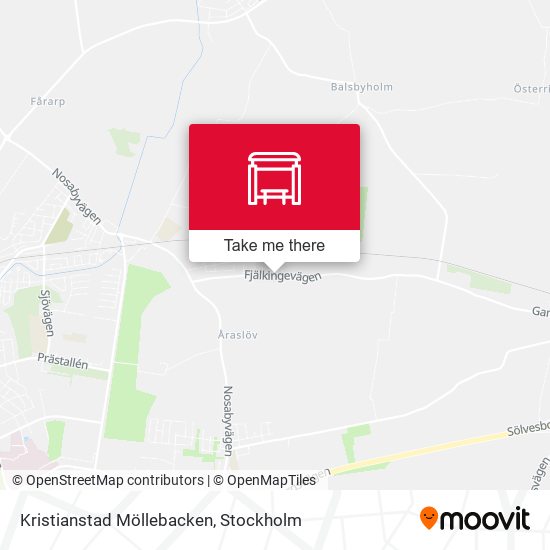 Kristianstad Möllebacken map