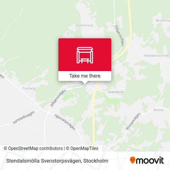 Stendalsmölla Svenstorpsvägen map