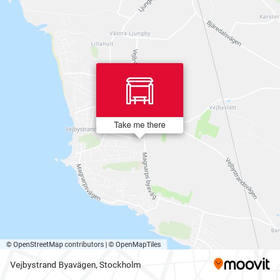 Vejbystrand Byavägen map