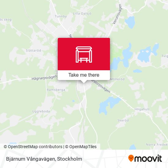 Bjärnum Vångavägen map