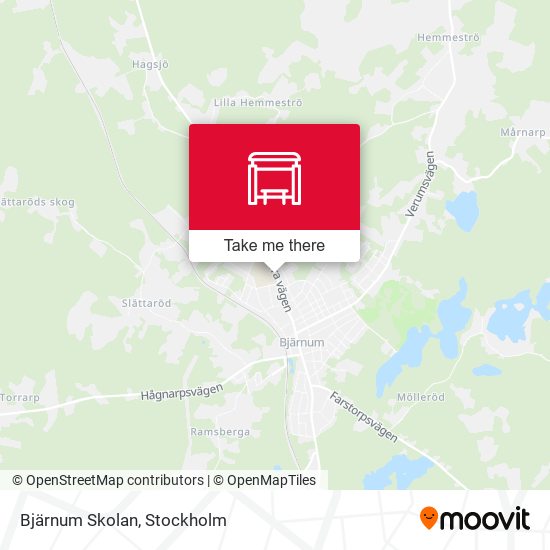 Bjärnum Skolan map