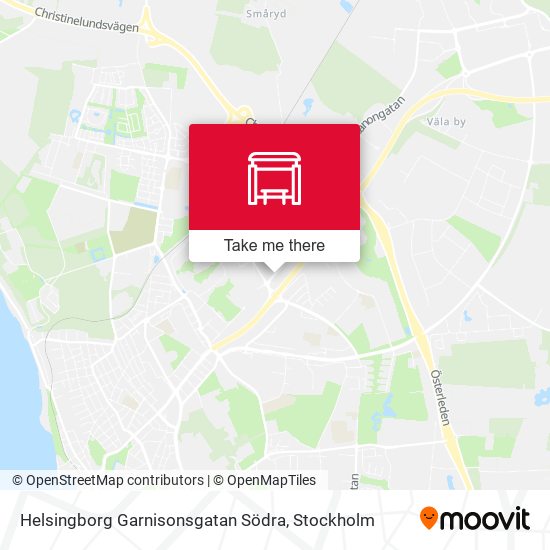 Helsingborg Garnisonsgatan Södra map