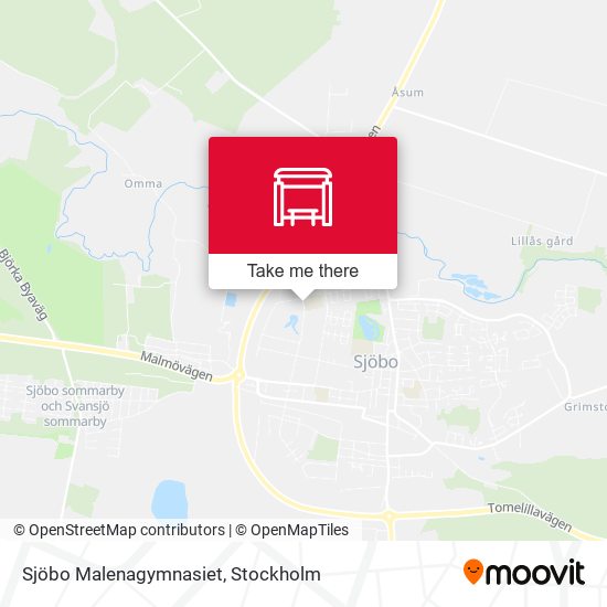 Sjöbo Malenagymnasiet map