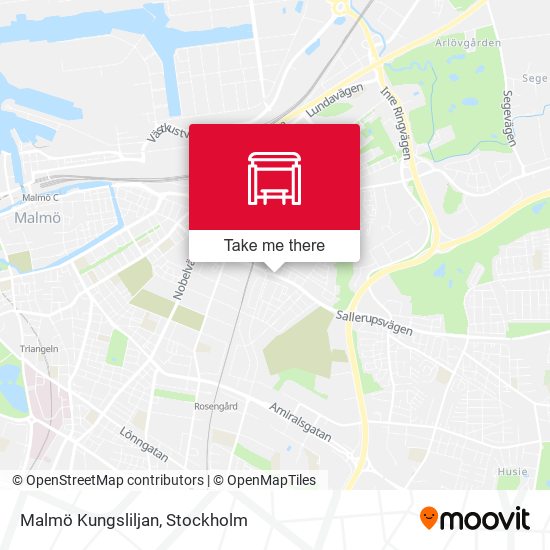 Malmö Kungsliljan map
