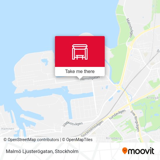Malmö Ljusterögatan map