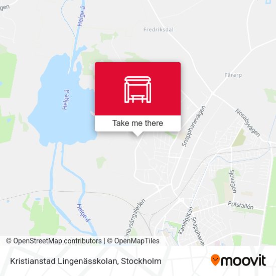 Kristianstad Lingenässkolan map