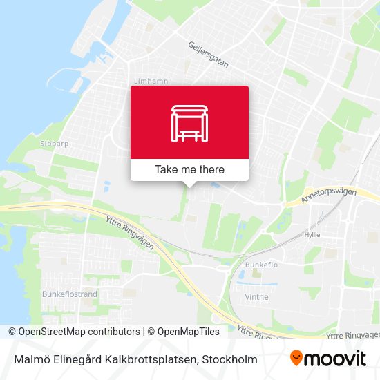 Malmö Elinegård Kalkbrottsplatsen map