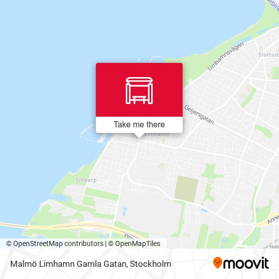 Malmö Limhamn Gamla Gatan map