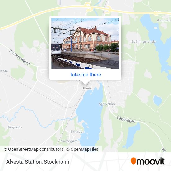 Alvesta Station map