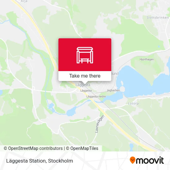 Läggesta Station map