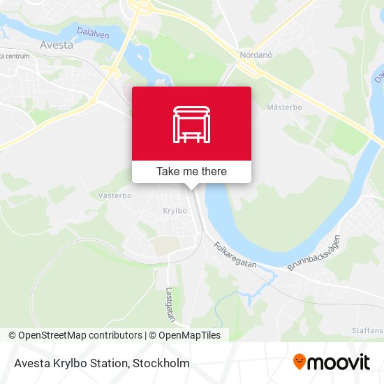 Avesta Krylbo Station map