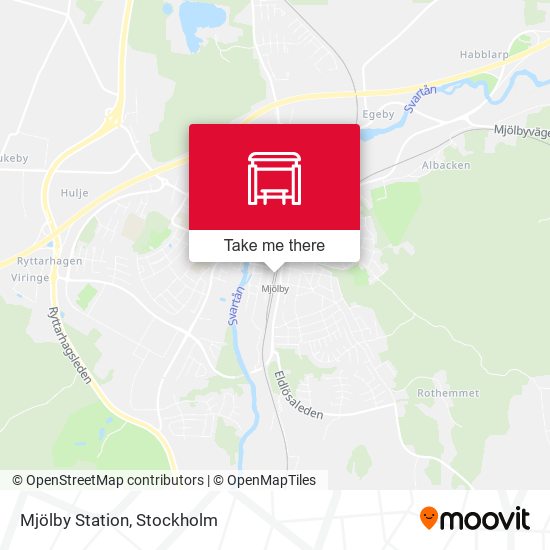 Mjölby Station map