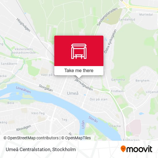 Umeå Centralstation map