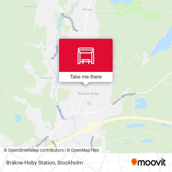 Bräkne-Hoby Station map