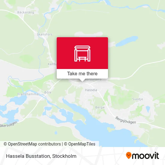 Hassela Busstation map