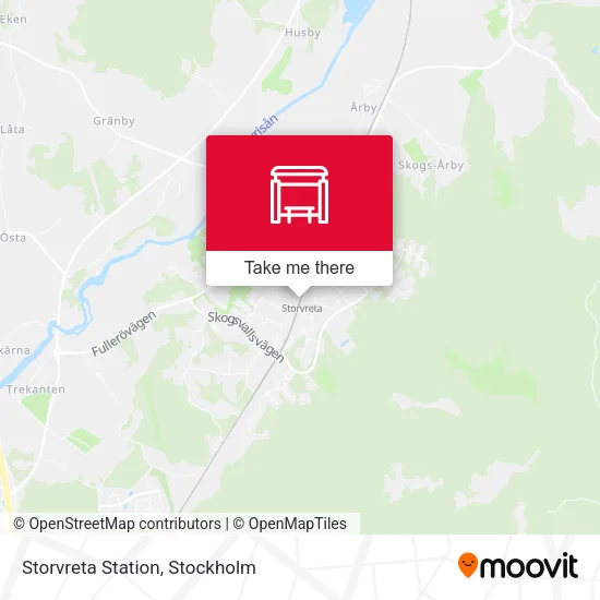 Storvreta Station map