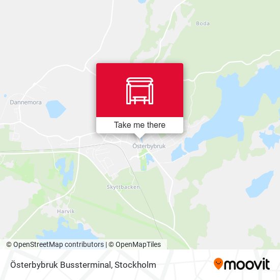 Österbybruk Bussterminal map