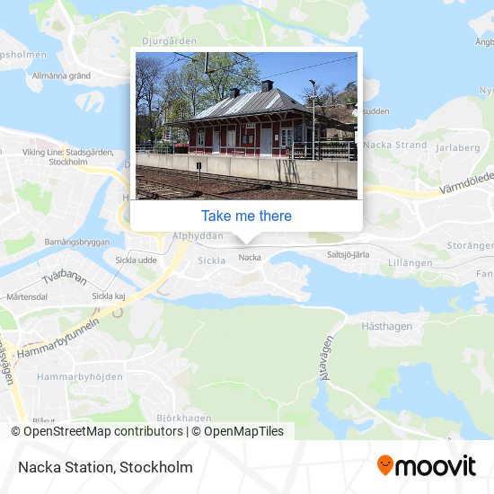 Nacka Station map