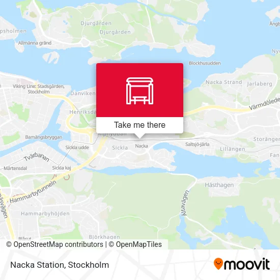 Nacka Station map