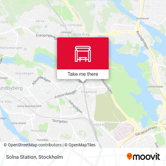 Solna Station map