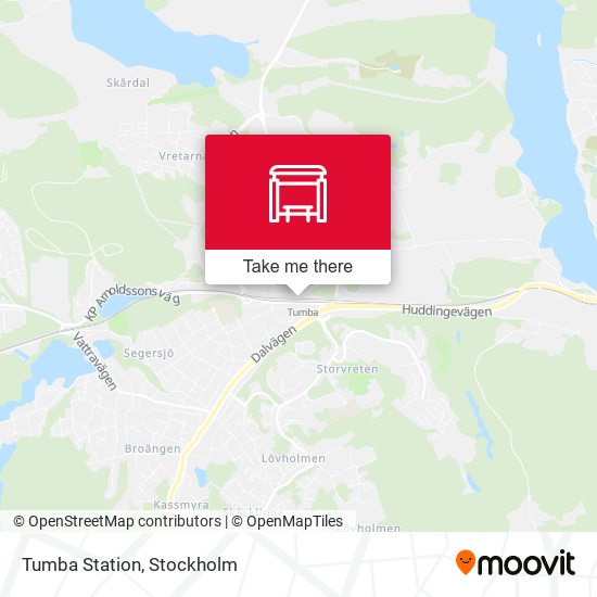 Tumba Station map