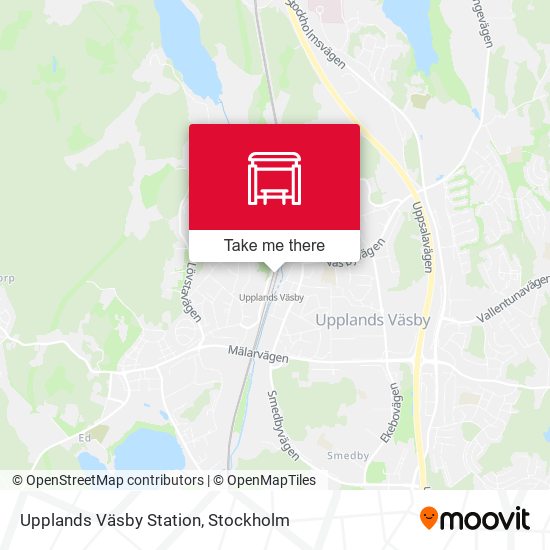 Upplands Väsby Station map