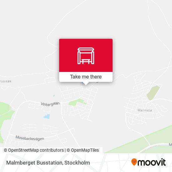 Malmberget Busstation map