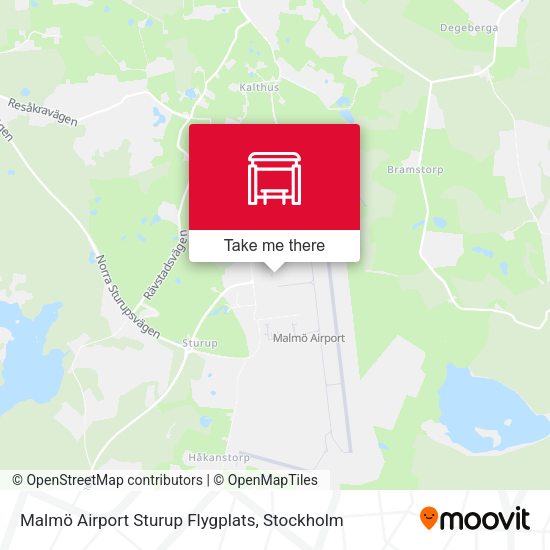 Malmö Airport Sturup Flygplats map