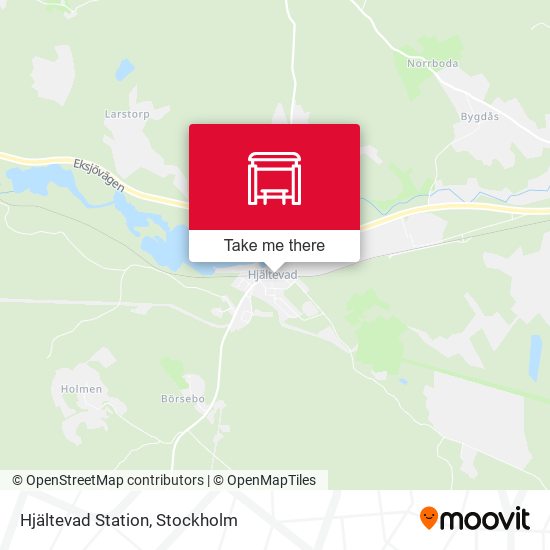 Hjältevad Station map
