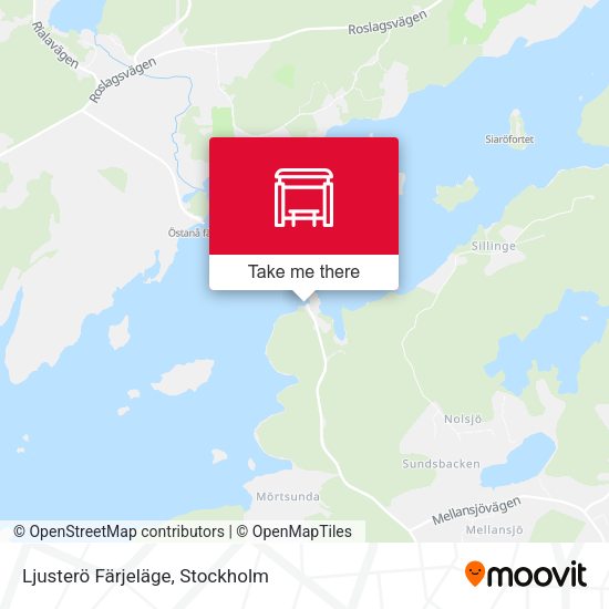 Ljusterö Färjeläge map