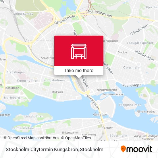 Stockholm Citytermin Kungsbron map