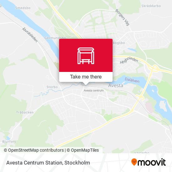 Avesta Centrum Station map