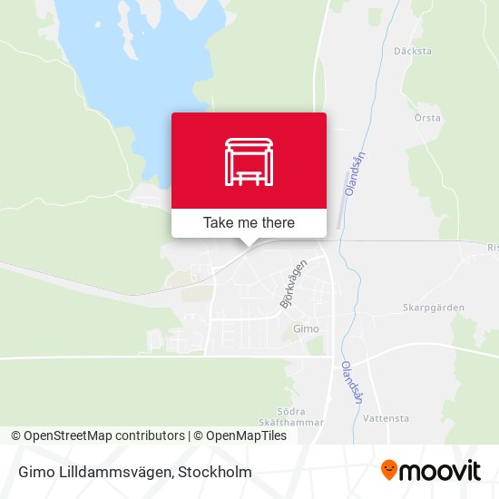 Gimo Lilldammsvägen map