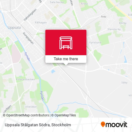 Uppsala Stålgatan Södra map