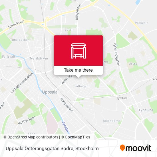 Uppsala Österängsgatan Södra map