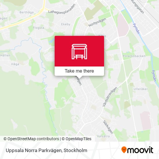 Uppsala Norra Parkvägen map