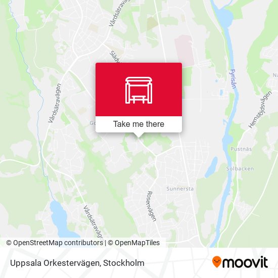 Uppsala Orkestervägen map