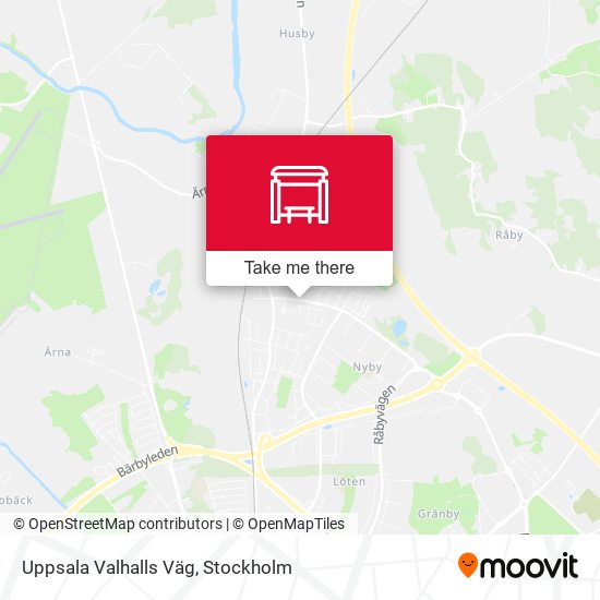 Uppsala Valhalls Väg map