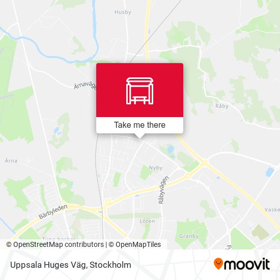 Uppsala Huges Väg map