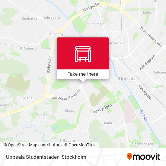 Uppsala Studentstaden map