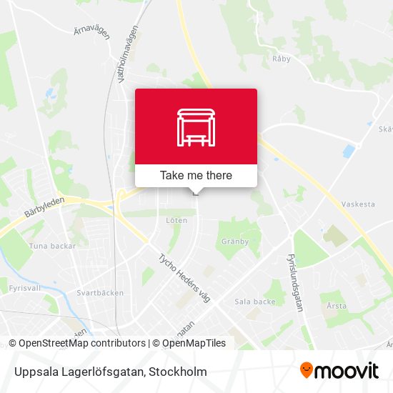 Uppsala Lagerlöfsgatan map