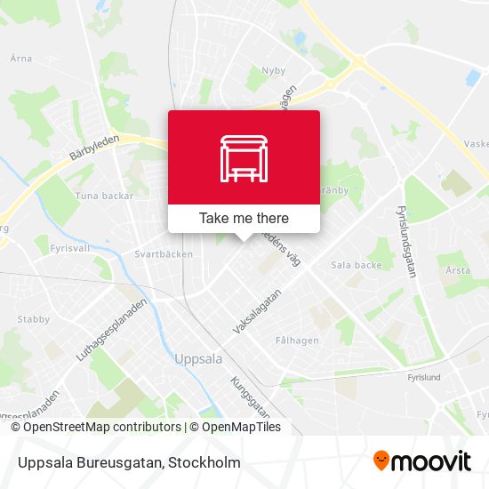 Uppsala Bureusgatan map