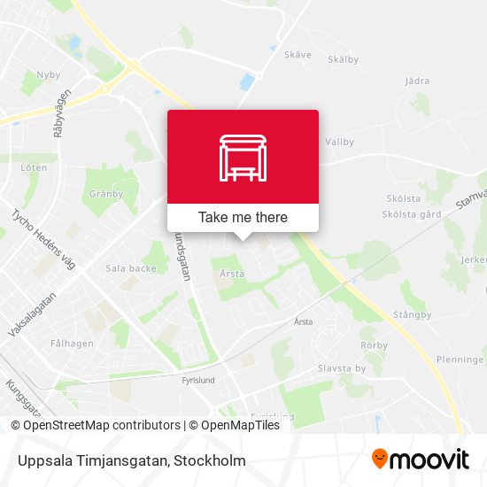 Uppsala Timjansgatan map