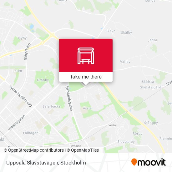 Uppsala Slavstavägen map